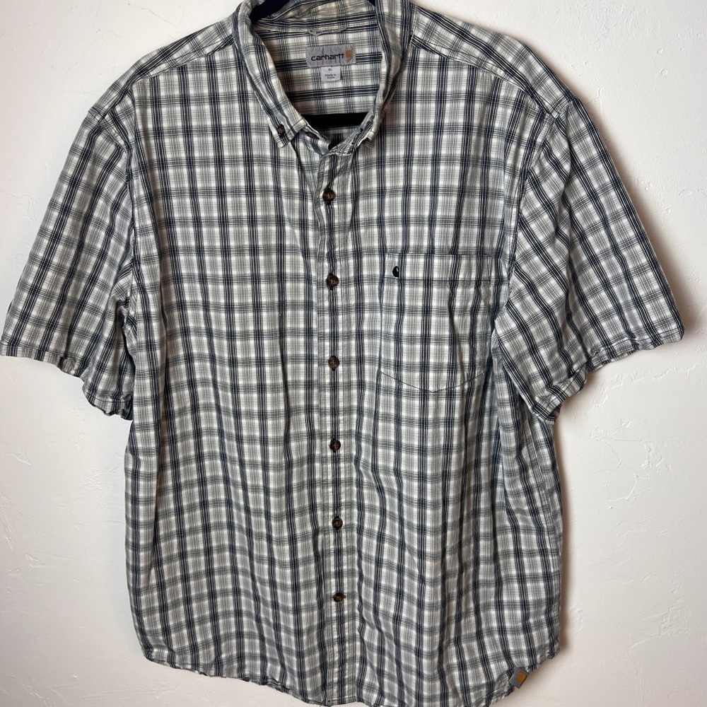 Carhartt Plaid relaxed fit button down shirt